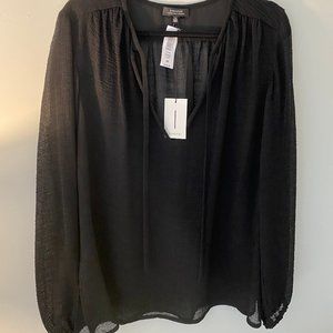 Aritzia Babaton Black Allan Blouse